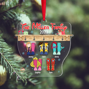 Family Boots, Personalized 03NATN301023 Acrylic Ornament, Christmas Gift For Family - Ornament - GoDuckee