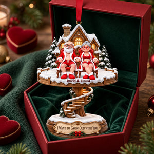 Lovely Old Couple Acrylic Ornament - Personalized Christmas Gifts For Couples 04ohlu131026