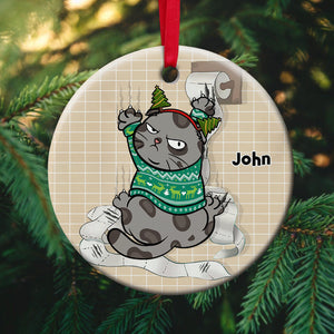Tissue Naughty Cat, Personalized 01HUPU171023 Ornament - Ornament - GoDuckee