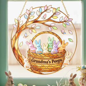 Grandma Peep Easter Suncatcher Ornament - Personalized Gifts For Grandma 04nata260126 - Ornament - GoDuckee