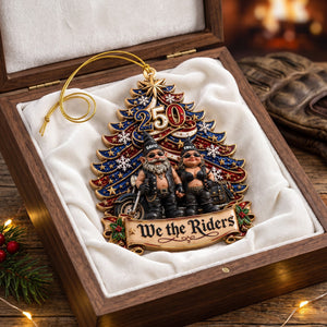 Biker Motorcycle Gnome Couple - Personalized Gifts For Couple Christmas Ornament 04naqn240826