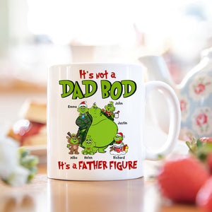 It'S Not A Dad Bod It'S A Father Figure, Gift For Dad, Personalized Mug, Green Dad And Kid Mug, Christmas Gift 04QHHN281123 - Coffee Mug - GoDuckee