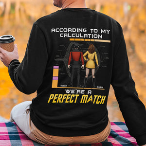 According To My Calculation We're A Perfect Match Personalized Couple Shirt 03dnqn150523hh - Shirts - GoDuckee