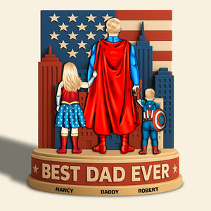 Personalized Gifts For Dad Acrylic Plaque Power Dad 05NADT140425PA - Shaped Plaques - GoDuckee