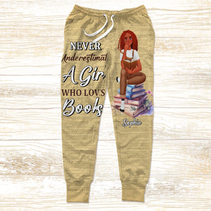 Personalized Gifts For Book Lovers Sweatpants 03ohtn171224pa Never Underestimate A Girl Who Loves Books - Shorts and Pants - GoDuckee