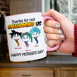 Personalized Gifts For Mom Coffee Mug Thanks For Not Swallowing Us 06NAHN180324HA - Coffee Mugs - GoDuckee