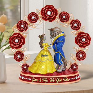 Cartoon Couple Plaque - Personalized Gifts For Couple 01ohqn120625 - Shaped Plaques - GoDuckee