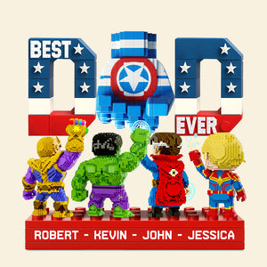 Best Pixel Dad Ever Acrylic Plaque Personalized Gifts For Dad 01OHDT230525 - Shaped Plaques - GoDuckee