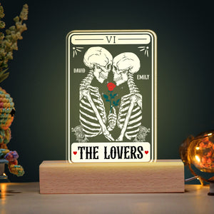 Personalized Gift For Couple Led Light The Lover Tarot - Led Night Light - GoDuckee