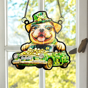 Personalized Gifts For Dog Lover Acrylic Suncatcher Patrick's Day 01XQLU180125 - Ornament - GoDuckee