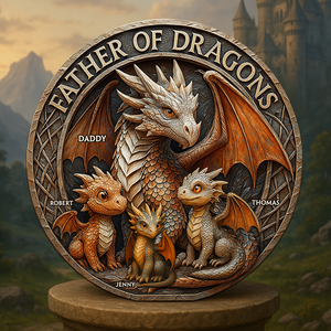 Dragon Dad Acrylic Plaque - Personalized Gifts For Dad 03QHPU150525 - Shaped Plaques - GoDuckee