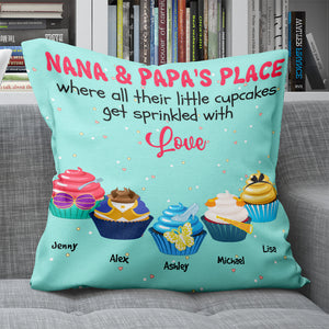 Grandparents Nana & Papa's Place 05nahn011123paqn Personalized Square Pillow - Pillow - GoDuckee