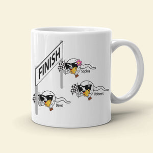 Personalized Coffee Mug Thanks For Entering Us Into A Race, Gift For Dad - Coffee Mug - GoDuckee