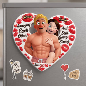 Sweet & Naughty Acrylic Fridge Magnet - Personalized Gifts For Couple 03HUTA210726 - Fridge Magnet - GoDuckee
