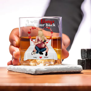 Personalized Gifts For Couple Round Whiskey Glass 01qhqn150125hh - Whiskey Glass - GoDuckee