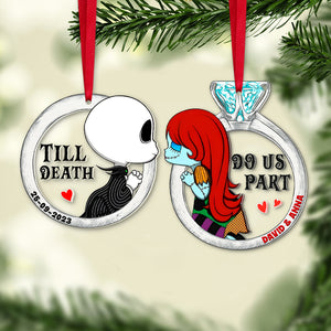 Set Of 2 Personalized Ornaments For Couple, PW-02QHTN071023, Christmas Gift, Anniversary Gift Ideas - Ornament - GoDuckee