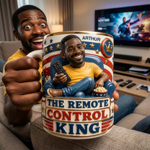Custom Photo Remote King Dad Coffee Mug - Personalized Gifts For Dad 04palu220526 - Coffee Mug - GoDuckee