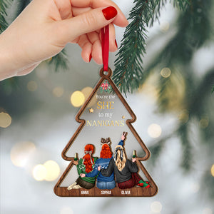 You Are The She To My Nanigans Personalized Layer Wood Ornament - Ornament - GoDuckee