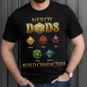 Nerdy Dads, Gift For Dad, Personalized Shirt, Dad And Kids Shirt, Father's Day Gift 01DNHN170523 - Shirts - GoDuckee