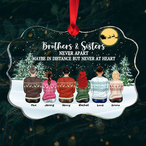 Family Never Apart, Gift For Family, Personalized Acrylic Ornament, Christmas Family Ornament, Christmas Gift - Ornament - GoDuckee