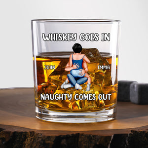 Personalized Gifts For Couple Whiskey Glass Naughty Couple 05TOMH041224HH - Whiskey Glass - GoDuckee