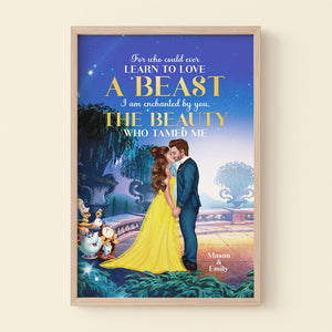 Personalized Gifts For Couple Canvas Print For Who Could Ever Learn To Love A Beast 01HTMH150224PA - Canvas Print - GoDuckee