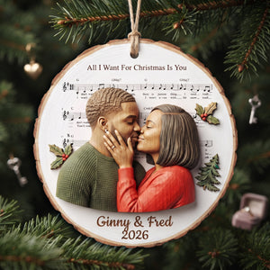 Couple Love Christmas Ornament - Custom Photo Gifts For Couple 08hulu161026 - Ornament - GoDuckee