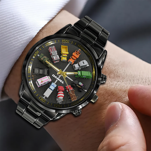 Mighty Trucks Men's Watch- Personalized Gifts For Truck Lovers 04NALU020825 - Men's Watch - GoDuckee