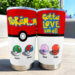 Personalized Gifts For Mom Tumbler Mom Power Balls 03OHDT180325 - Tumbler Cup - GoDuckee