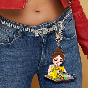 Personalized Gifts For Sewing Lover Keychain 01qnqn200225 - Keychains - GoDuckee
