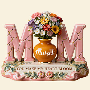 Mom Floral Acrylic Plaque - Personalized Gifts For Mother's Day 02kidt120326 - Shaped Plaques - GoDuckee