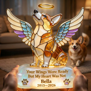 Pet Angel Memorial Light Box, Custom Photo Keepsake To Remember Losted Pets 02qhlu010426 - Light Box - GoDuckee