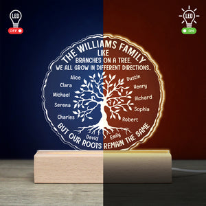 Like Branches On A Tree We All Grow In Different Directions- Personalized Led Light- Gift For Family- Family Tree Led Light - Led Night Light - GoDuckee