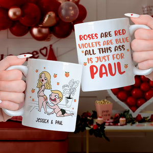 Personalized Gifts For Couple Coffee Mug All This Ass Is Just For You - Coffee Mug - GoDuckee