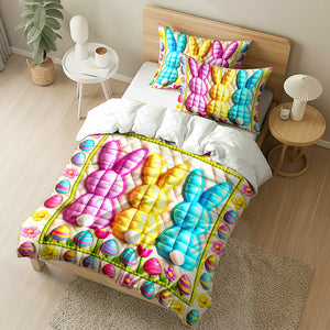 Gifts For Easter Rabbit Quilt Bed Set 02KAQN050225 - Blanket - GoDuckee
