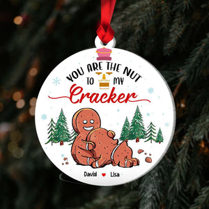 You Are The Nut To My Cracker, Couple Gift, Personalized Acrylic Ornament, Naughty Cookie Couple Ornament, Christmas Gift 02QHHN300823 - Ornament - GoDuckee