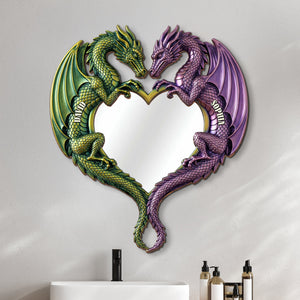 Fantasy Dragon Couple Mirror, Personalized Gifts For Couple 01qhtn290725 - Mirror - GoDuckee