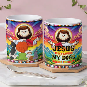 Personalized Gifts For Dog Lovers Coffee Mug, Jesus Is My Savior 04TGMH030325HG - Coffee Mug - GoDuckee
