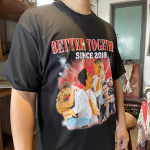 Better Together, Custom Couple Photo Bootleg Shirt, Gift For Couple, Valentine's Gifts, Anniversary Gifts - Shirts - GoDuckee
