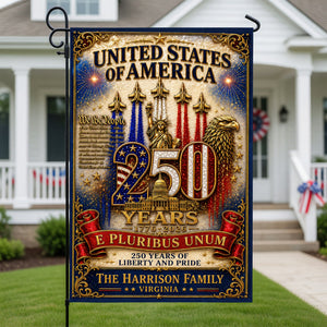 America 250th Anniversary Garden Flag - Personalized Gifts For Patriots 04paqn290526