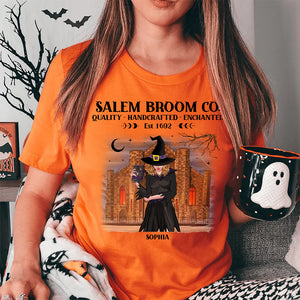 Salem Broom Co. Personalized Shirt - Gift For Witch Lover - Shirts - GoDuckee