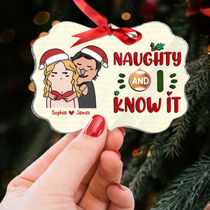 Couple 01topo150823tm, Personalized Medallion Acrylic Ornament - Ornament - GoDuckee