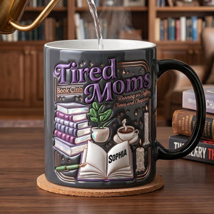 Dark Fantasy Tired Mom Book Club Magic Mug - Personalized Gifts For Reading & Coffee Loving Mom 01qhtn200426 - Coffee Mug - GoDuckee