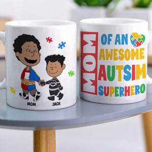 Personalized Gifts For Mom Coffee Mug 041totn200225pa Mom Of An Awesome Autism Superhero - Coffee Mug - GoDuckee