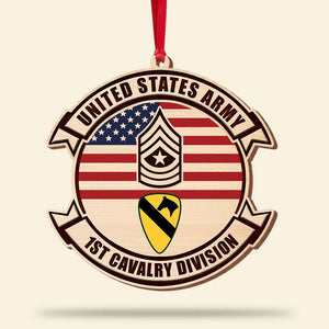 Gift For Military, Personalized Wood Ornament, American Military Ornament, Christmas Gift 03NTQN111122 - Ornament - GoDuckee