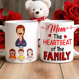 Personalized Gifts For Mom Coffee Mug 04toqn050325hg The Heartbeat Of The Family - Coffee Mug - GoDuckee