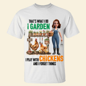 Garden Chicken Girl Shirt Personalized Gifts For Chicken Lovers 02NADT050725 - Shirts - GoDuckee