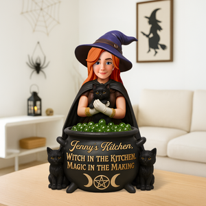 Kitchen Witch Acrylic Plaque - Personalized Gifts For Witches 01ohpu170625 - Shaped Plaques - GoDuckee