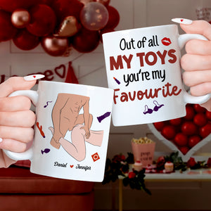 Personalized Gifts For Couple Coffee Mug Out Of All My Toys You're My Favourite - Coffee Mugs - GoDuckee
