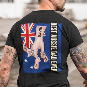 Best Aussie Dad Ever - Personalized Shirt - Family Holding Hand Shirt - Gift For Dad 04HUTN070723 - Shirts - GoDuckee